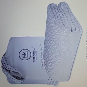 Threadmill light gray Queen luxury 100% cotton blanket coverlet All Season New